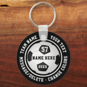 Schwarze, weiße, billige Schlüsselanhänger Fußball (Vorderseite)