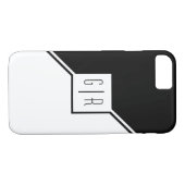 Schwarze, weiße Dreiecke, monogramm moderne geomet Case-Mate iPhone Hülle (Rückseite (Horizontal))