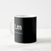 Schwarze & Weiße Elegante Minimale Monogramm-Kaffe Kaffeetasse (Vorderseite Links)