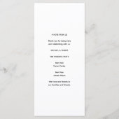 Schwarze Weiße Gay Hochzeit Programm (Rückseite)