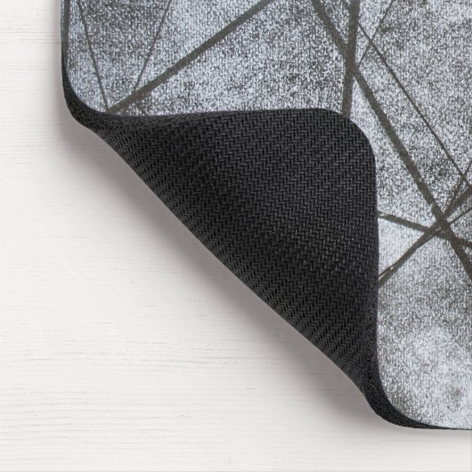 Schwarze, weiße, graue Rechtecke abstrakt Mousepad (Ecke)