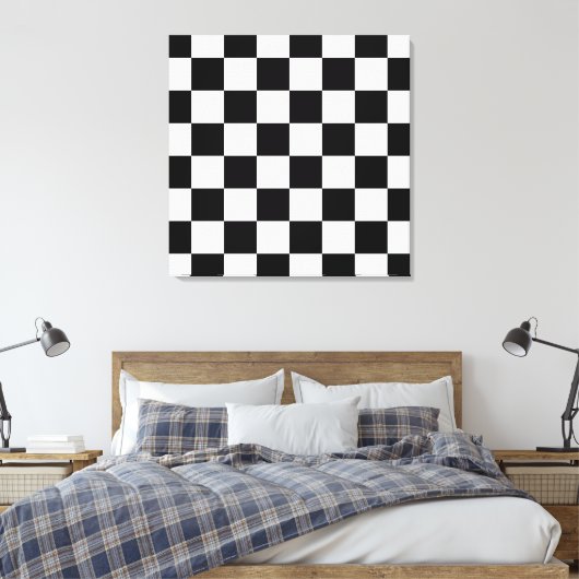 Schwarze, weiße Karton-überzogene Leinwand (Insitu (Schlafzimmer))