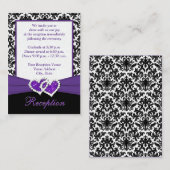 Schwarze, weiße, Lila Herzklappen Begleitkarte (Vorne/Hinten)