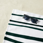 Schwarze, weiße, mediterran blaue Streifen Strandtuch (Beispiel)