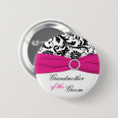 Schwarze, weiße, pinkfarbene Großmutter des Button (Vorne & Hinten)