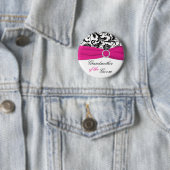 Schwarze, weiße, pinkfarbene Großmutter des Button (Beispiel)
