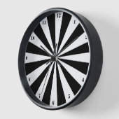Schwarze, weiße Sternexplosion Strickuhr Uhr (Winkel)