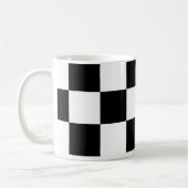 Schwarze, weiße Tasse (Links)