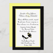 Schwarze, weiße u. gelbe einladung (Vorne/Hinten)