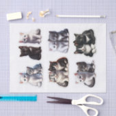 Schwarze, weiße und graue Fussy-Schnitte Seidenpapier (Handwerk)