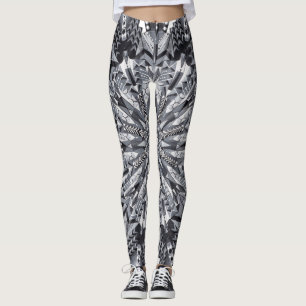 Schwarze, weiße und graue leggings