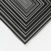 Schwarze, weiße und graue Quadrat-Decke Fleecedecke (Ecke)