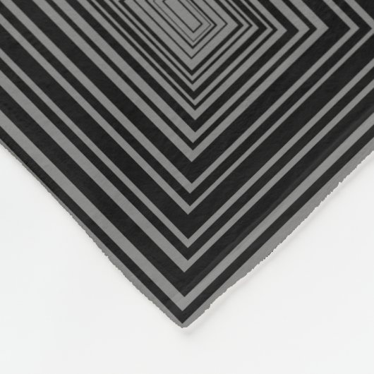 Schwarze, weiße und graue Quadrat-Decke Fleecedecke (Ecke)