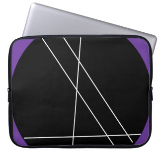 Schwarze, weiße und lila Zusammenfassung Laptopschutzhülle