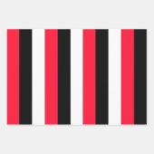 Schwarze, weiße und rote Streifen Geschenkpapier Set (Vorderseite 3)