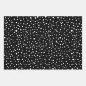 Schwarze, weiße Weihnachtstypografie und Weihnacht Geschenkpapier Set (Vorderseite 2)