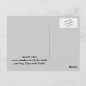 schwarze, weiße Welpen Postkarte (Rückseite)