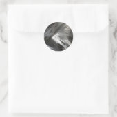 SCHWARZE WELLEN RUNDER AUFKLEBER (Tasche)