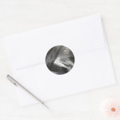 SCHWARZE WELLEN RUNDER AUFKLEBER (Umschlag)