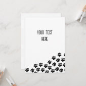 Schwarze Welpenpfeifendrucke mit benutzerdefiniert Karte (Vorderseite/Rückseite Beispiel)