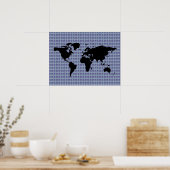 Schwarze Welt/Referenzmuster Poster (Küche)