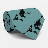 schwarze Weltkarte Krawatte (Gerollt)