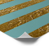 Schwarze Weltkarte mit Streifen Poster (Ecke)