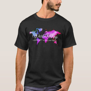 Schwarze Weltreise Globus Reiseagent T-Shirt