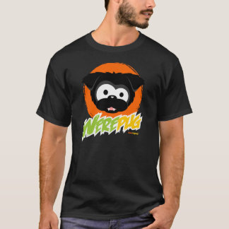 Schwarze WerePug Dunkelheits-T-Shirts T-Shirt