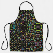 Schwarze Whimsikfarbene Blume Schürze (Vorderseite)