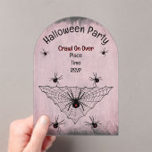 Schwarze Widow Spiders Web Red Tinge Acryleinladungen (Insitu (Handheld))