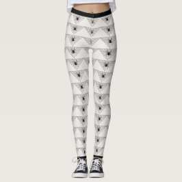 Schwarze Widow-Spinne mit roten Markierungen im Dr Leggings