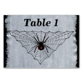 Schwarze Widow-Spinne Rote Markierung im Schwarzen Tischnummer (Vorderseite)