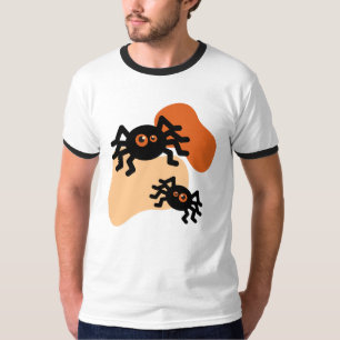 Schwarze Widow Spinnen Halloween Kurzschlauch T-Shirt
