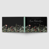 Schwarze Wildblume Beerdigung Gästebuch (Voll)