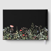 Schwarze Wildblume Beerdigung Gästebuch (Rückseite)