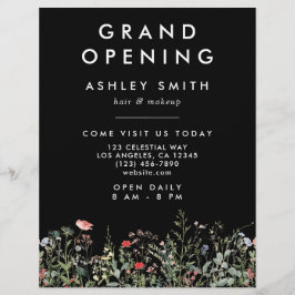 Schwarze Wildblume Flyer