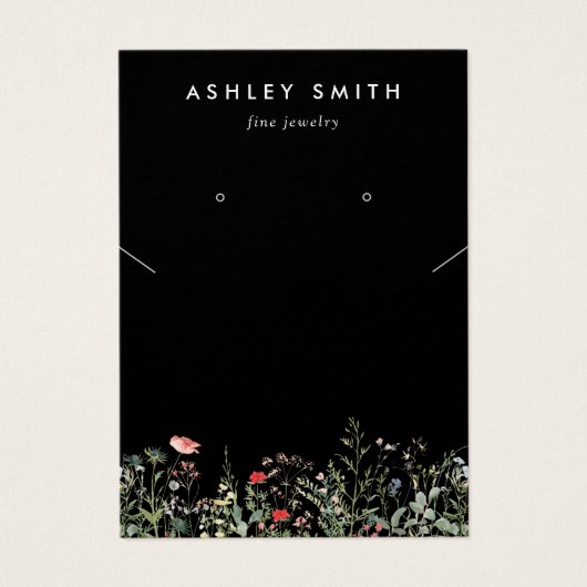 Schwarze Wildblume mit der Netzwerkkarte (Vorderseite)