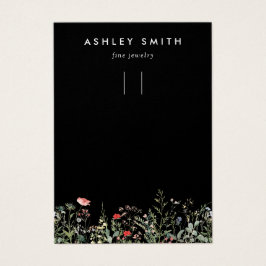 Schwarze Wildblume-Schlüsselanhänger-Grafikkarte