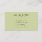 Schwarze Wildblume Visitenkarte (Rückseite)