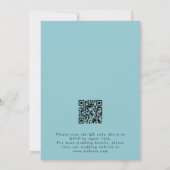 Schwarze Wildblumen-QR-Code-Hochzeit Einladung (Rückseite)
