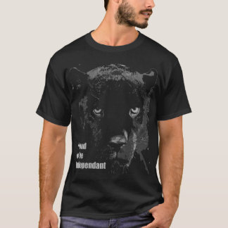 Schwarze wilde Katze T-Shirt