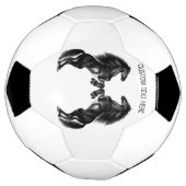 Schwarze Wildpferde - Fügen Sie Ihren Text hinzu Fußball (Gedreht)