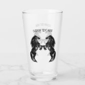 Schwarze Wildpferde - Text hinzufügen / Farbe hinz Glas (Rückseite)
