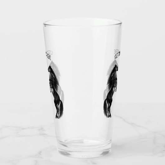 Schwarze Wildpferde - Text hinzufügen / Farbe hinz Glas (Links)