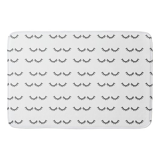 Schwarze Wimpern Badematte (Vorderseite)