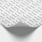 Schwarze Wimpern Geschenkpapier (Ecke)