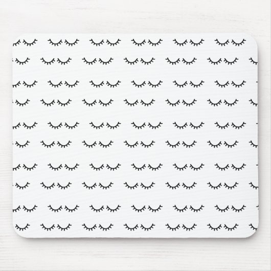 Schwarze Wimpern Mousepad (Vorne)
