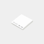 Schwarze Wimpern Post-it Klebezettel (angewinkelt)