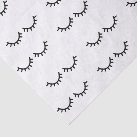 Schwarze Wimpern Seidenpapier (Detail)